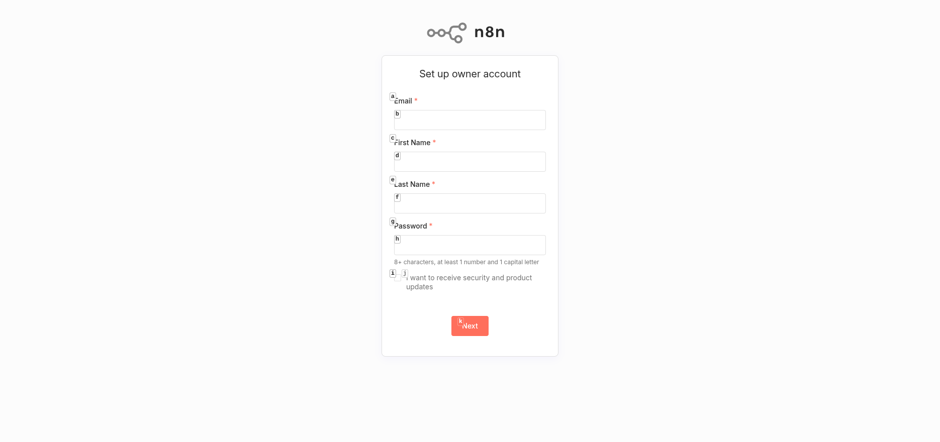 n8n initial setup