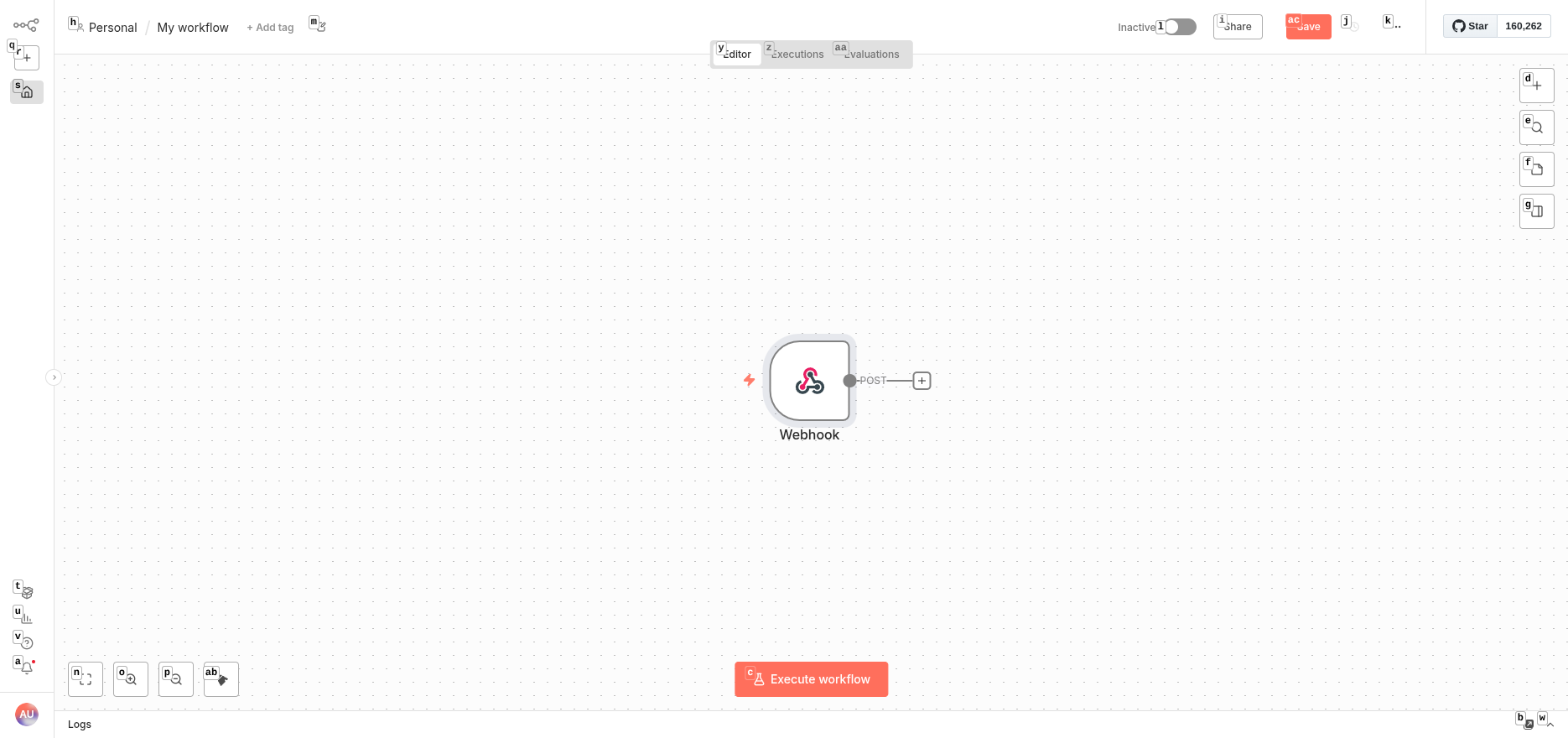 Configured webhook with AI Agent