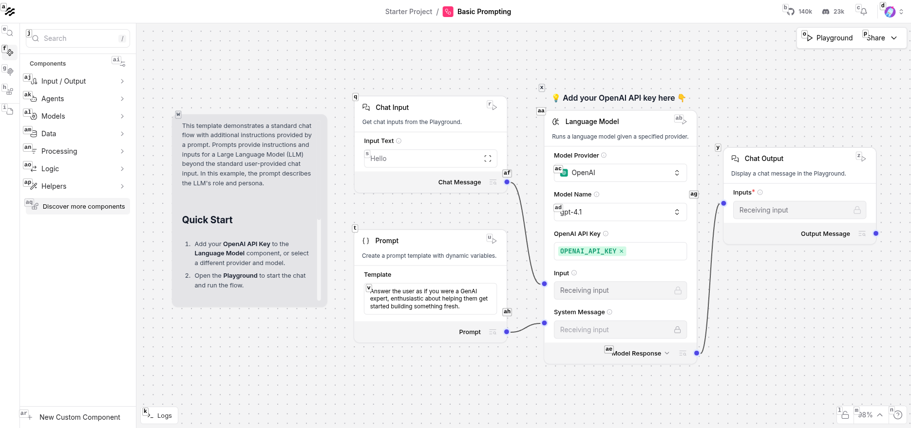 Langflow Workflow Editor