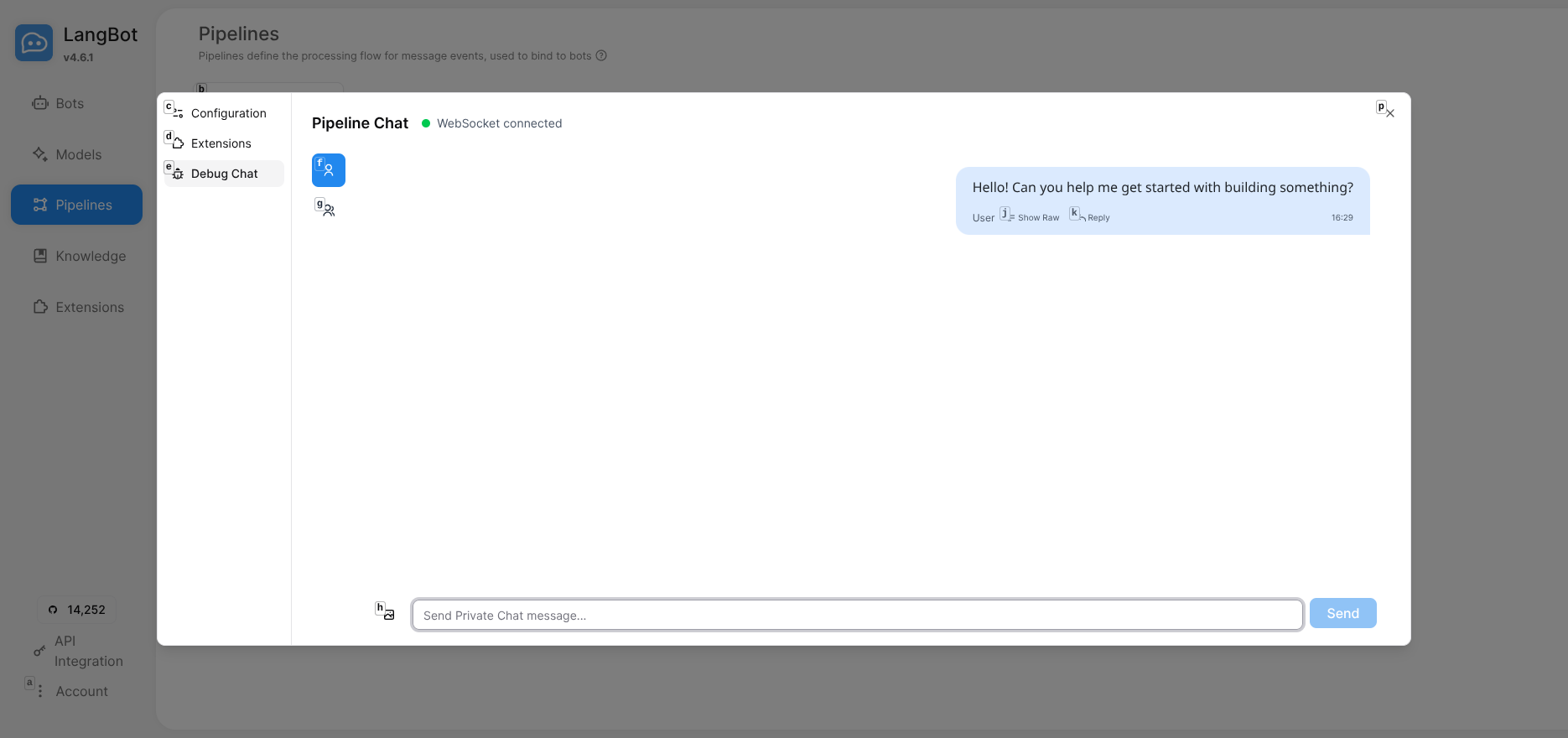 LangBot Chat Test Success